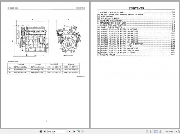 Hyundai Forklift Kubota 03 M E2B Engine Service Manual 2