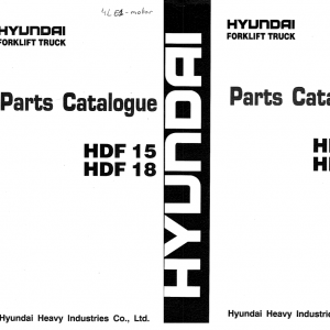 Hyundai Forklift Truck HDF15 18 Parts ManualENKO 1