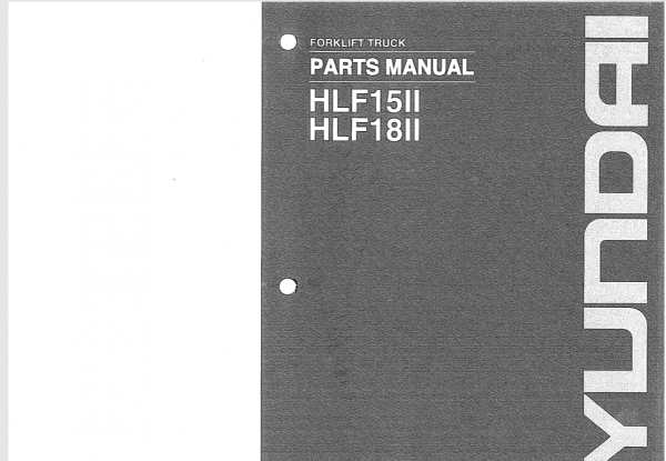 Hyundai Forklift Truck HLF15II 18II Parts ManualENKO 1