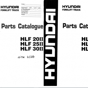 Hyundai Forklift Truck HLF20II 25II 30II Parts ManualENKO 1