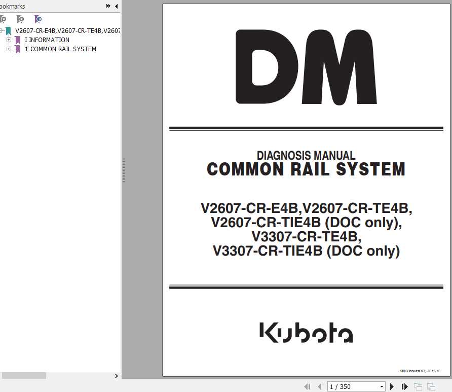 Hyundai Kubota V2607 V3307 Engine Diagnosis Manual 1