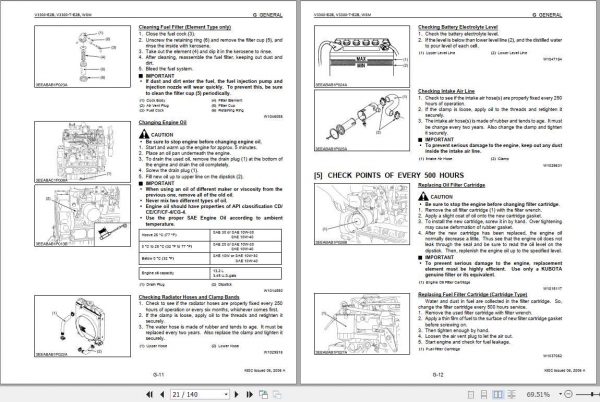Hyundai Kubota V3300 Engine Service Manual 3