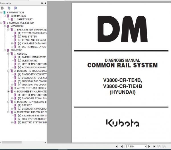 Hyundai Kubota V3800 Engine Diagnosis Manual 1