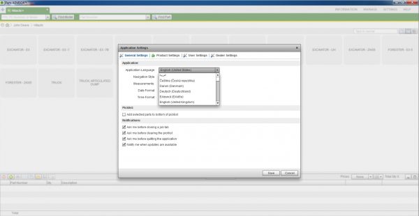 John Deere Hitachi Parts ADVISOR 8