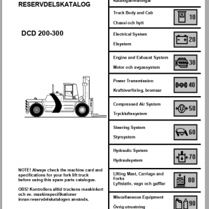 Kalmar Forklift DCD 200 300 Spare Parts CatalogueEN 1