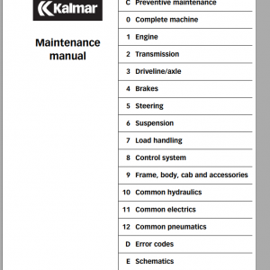Kalmar Forklift DRF 400–450 Maintenance ManualEN 1
