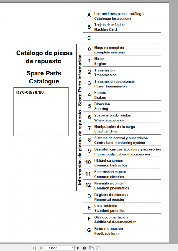 Kalmar Forklift R70 Spare Parts BookEN 1