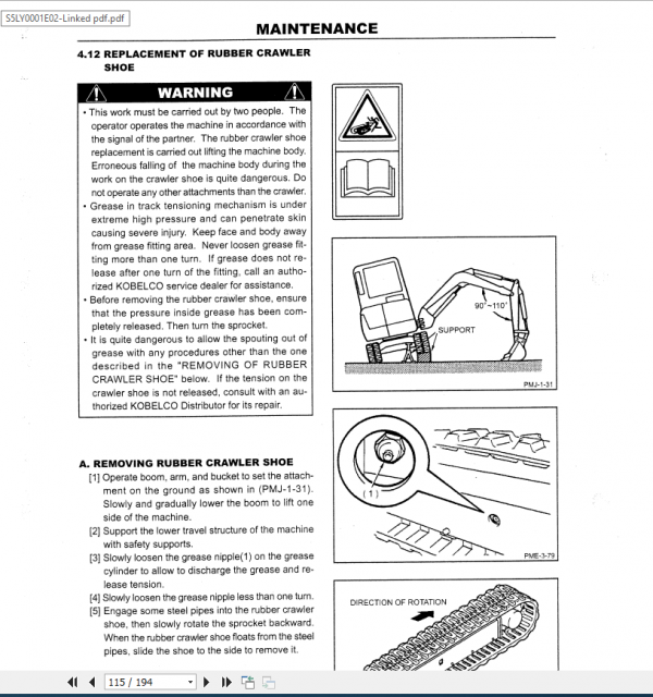 Kobelco Excavators Full Series Operator Manuals CD1 6