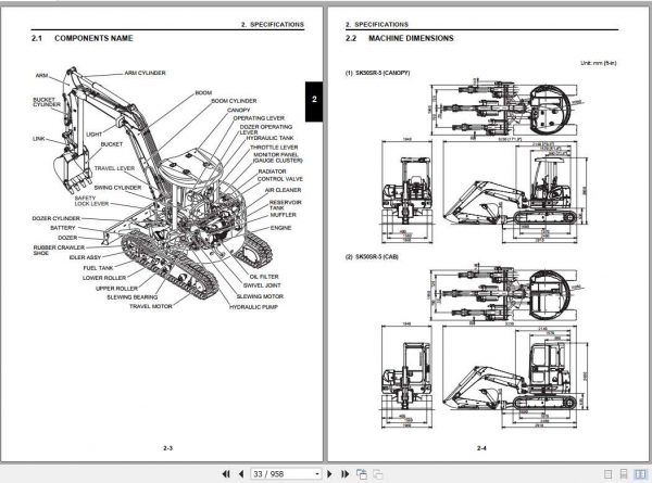 Kobelco Hydraulic Excavator SK50SR 5 84365627 Service ManualS5PJ0031E01 3
