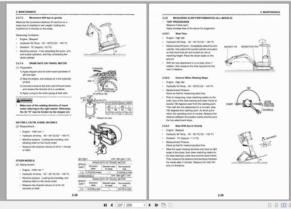 Kobelco Mini Excavator SR 3 Series Serviceman Handbook 2