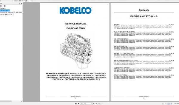 Kobelco NEF Tier 4a EngineF4DFE613 Service Manual84586860 2