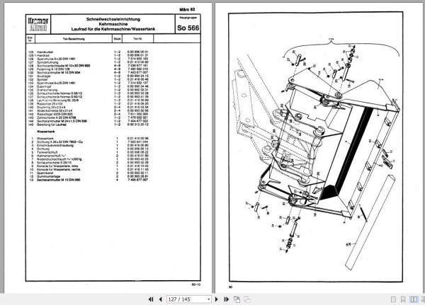 Kramer Wheel Loader 312 Spare Parts CatalogDe 3
