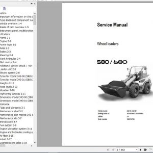 Kramer Wheel Loader 580 680 Service Manual 1