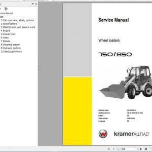 Kramer Wheel Loader 750 850 Service Manual 1