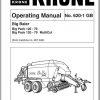 Krone Big Baler Pack 120 70 Multicut Operating Manual 1
