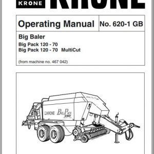 Krone Big Baler Pack 120 70 Multicut Operating Manual 1