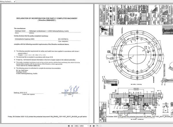 Liebherr Mining Hydraulic Excavator R9400 Type1257 1407 Service Manual09 2020 3