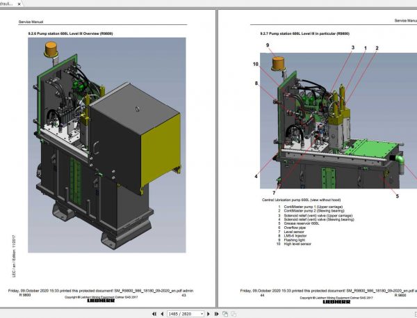 Liebherr Mining Hydraulic Excavator R9800 Type986 Service Manual09 2020 3