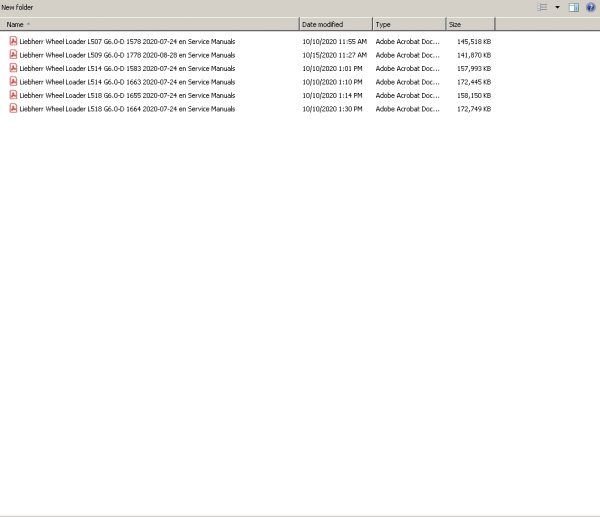 Liebherr Wheel Loader Tier Updated 102020 Full Service Manuals DVD 1988GB PDF 1