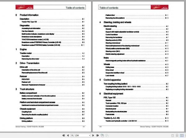 Linde Tractor P30 Series 132 Service Training Manual 2