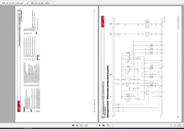 Linde Diesel Truck H40D H45 H50 Series 394 Circuit Diagrams 3