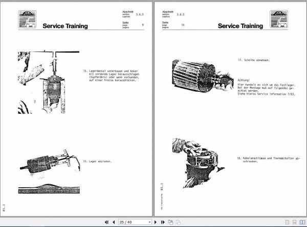 Linde Electric Motors Service Training ManualDE 2