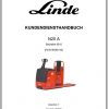 Linde Electric Pallet Truck N20A Series 4516 Service Training ManualDE 1