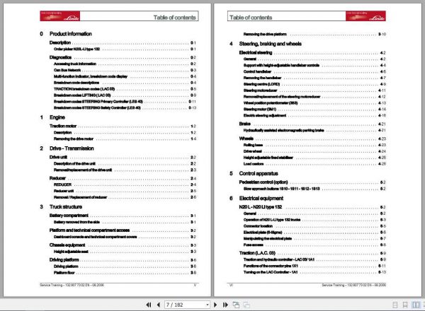 Linde Order Picker N20L N20L Service Training Manual 2
