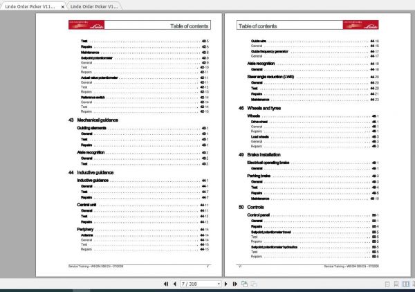 Linde Order Picker V11 4 V12 4 Service Training Manual 3