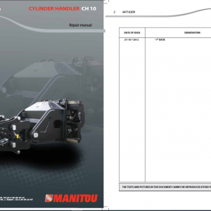 Manitou Cylinder Handler CH 10 Repair Manual647163EN 1