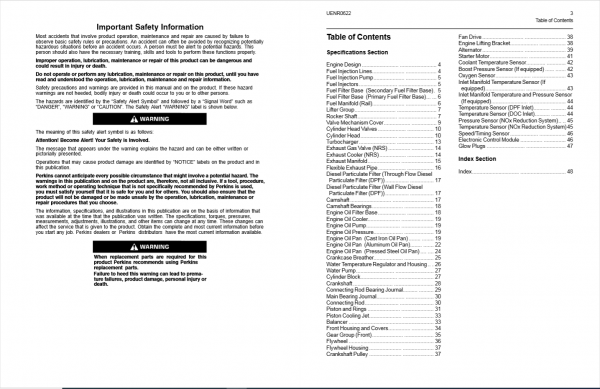 Manitou Engine 854E E34TA 854F E34T Perkins Engine Repair Manual647173EN 2