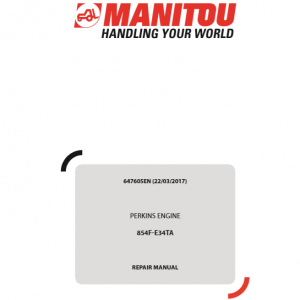 Manitou Engine 854F E34TA Perkins Engine Repair Manual647605EN 1