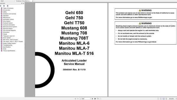 Manitou Excavators Loaders Service Manuals DVD 2020 2