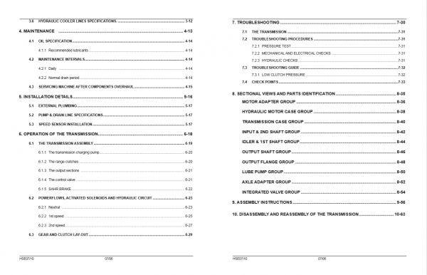 Manitou Gear Box HSE07 10 Repair Manual647409EN 2