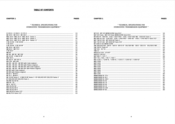 Manitou Hydrostatic Transmission BP 249 30 07 2007 Handbook47910EN 2