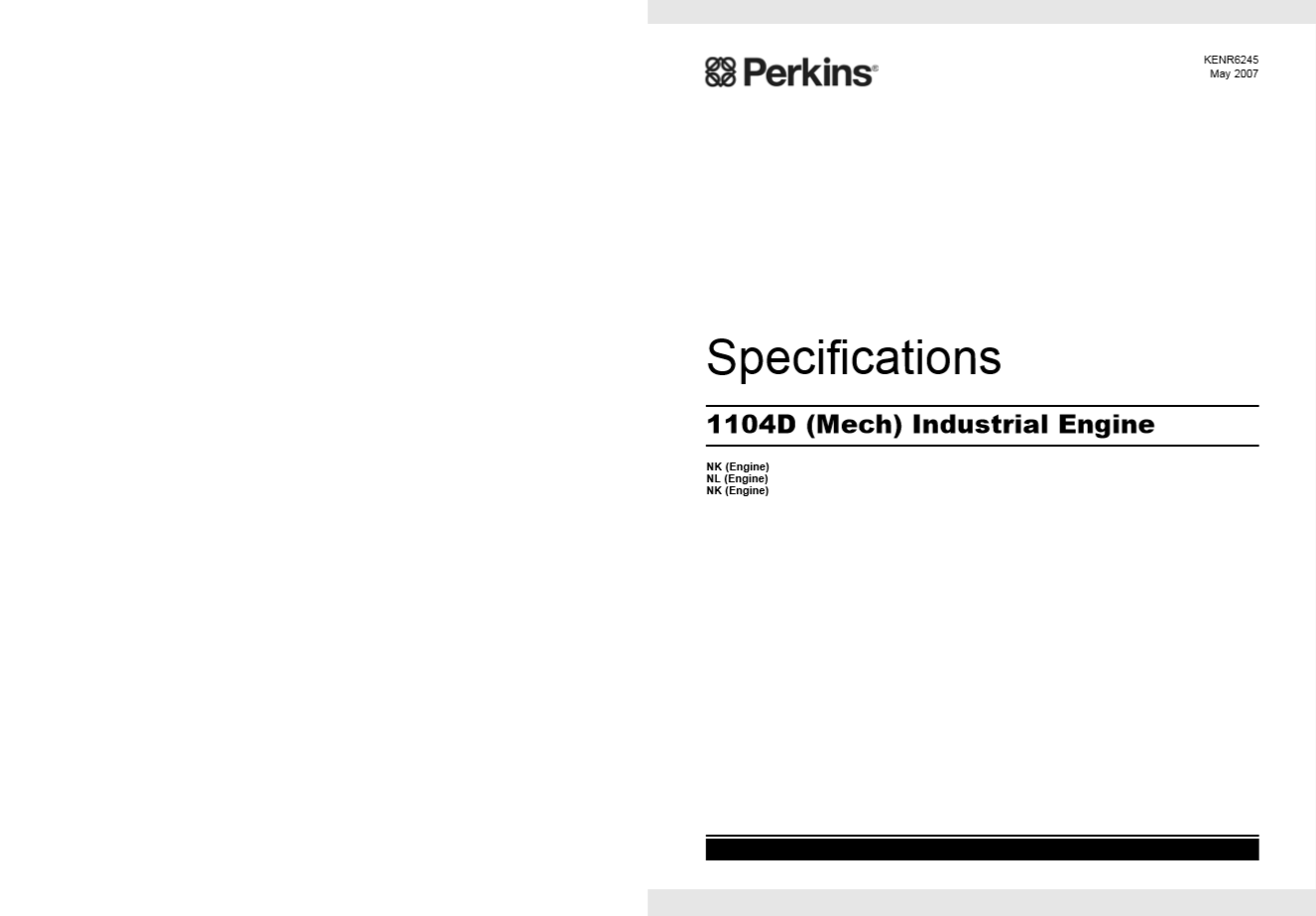 Manitou Industrial Engine 1104DMech Repair ManualKENR6245 1