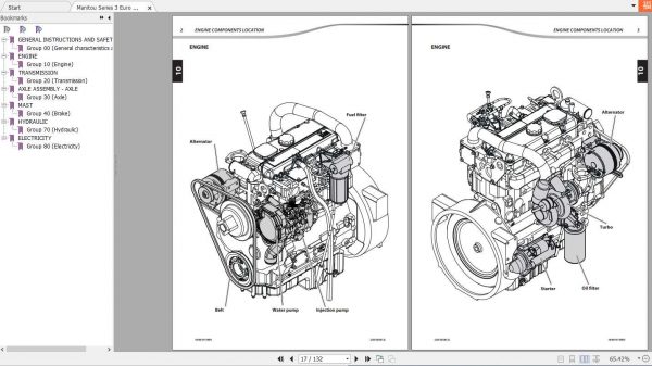 Manitou Series 3 Euro 3M26 M50 4 T Repair Manual 1