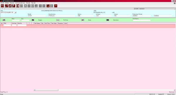 Mitsubishi ASA Europe G.Export USA Japan 10.2020 COMPLETE SET EPC Spare Parts Catalog 1