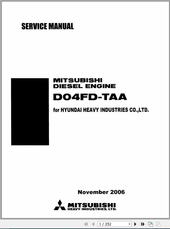 Mitsubishi Diesel Engine DO4FD TAA Service Manual 1