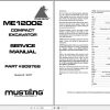 Mustang Compact Excavator ME12002 Service Manual909768 REVB 1