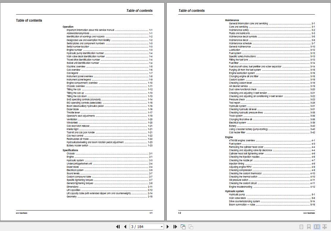 Mustang Compact Excavator ME80003 Service Manual918170 2