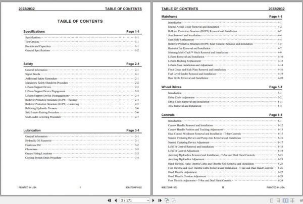 Mustang Skid Steer Loader 2022 2032 Service Manual908272 2