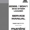 Mustang Skid Steer Loader 2026 2041 Service Manual917171 RevA 1