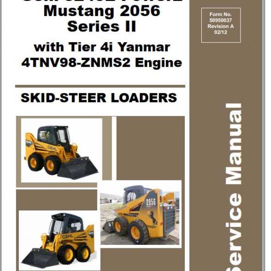 Mustang Skid Steer Loader 2060 2070 Service Manual_00169975