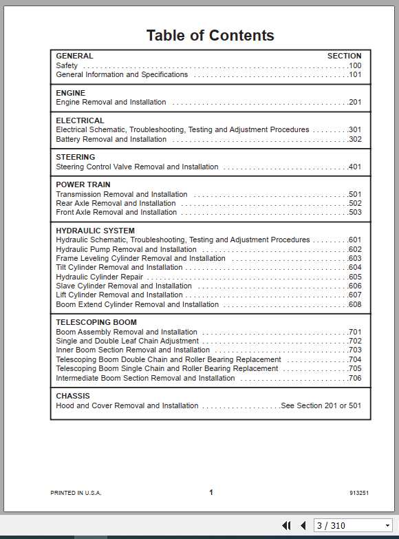 Mustang Telehandler 634 Service Manual913251 2