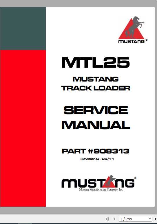Mustang Track Loader MTL25 Service Manual908313 RevC 1