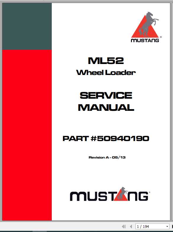 Mustang Wheel Loader 520 620ML25 Service Manual50940190 REVA 1