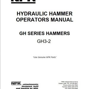 NPK Hydraulic Hammer GH3 2 Operators Manual 1