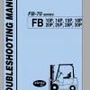 Nichiyu Forklift Truck FB 70 Series Troubleshooting Manual