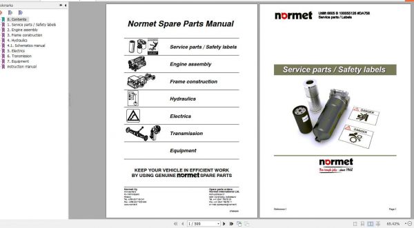 Normet Charmec 6605 B Spare Parts Manual 1